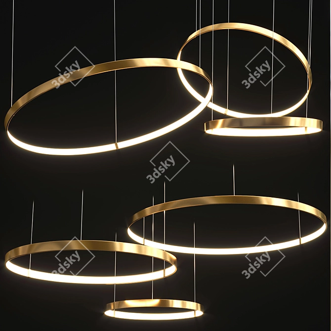 Minimalist LED Pendant Light 3D model image 2