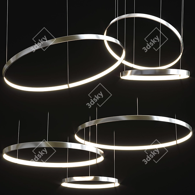 Minimalist LED Pendant Light 3D model image 3