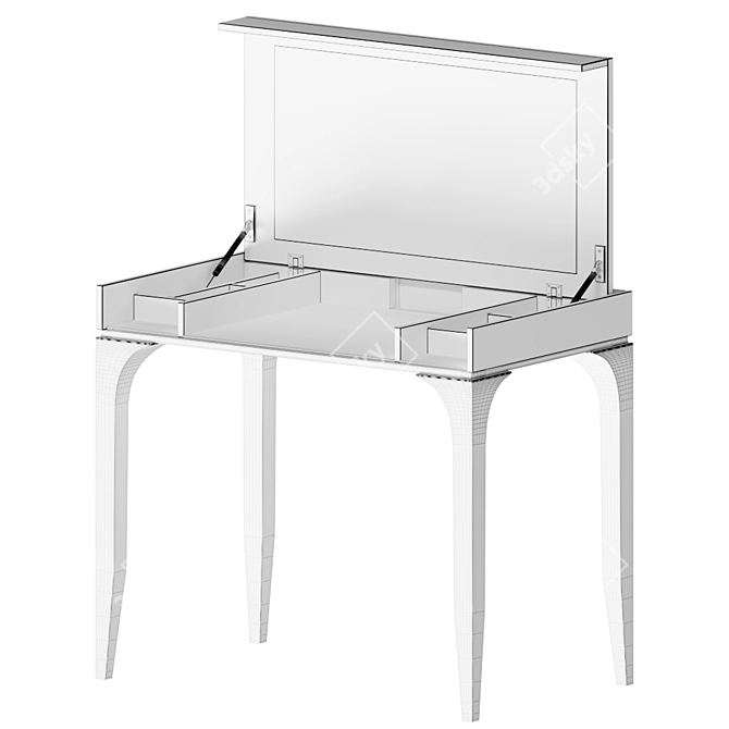 Elegant Bridge Dressing Table. 3D model image 2