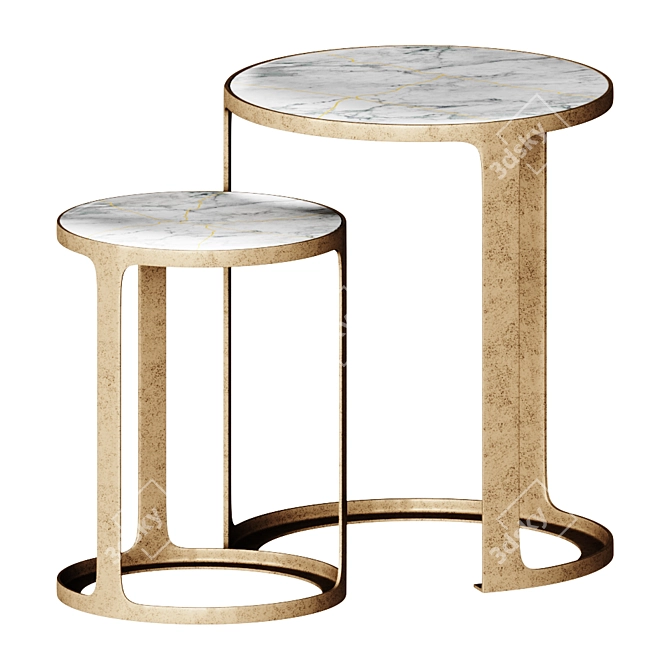 Tortuga Set: 2-Piece Coffee Tables 3D model image 1