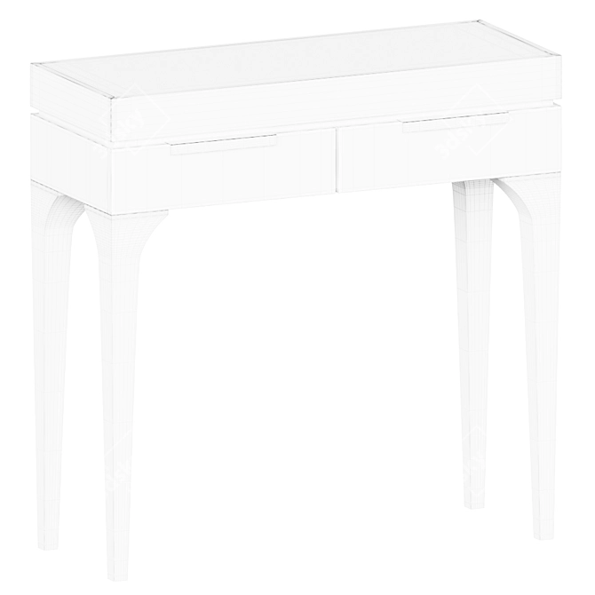 Sleek Bridge Console: 2-Drawer Elegance 3D model image 2