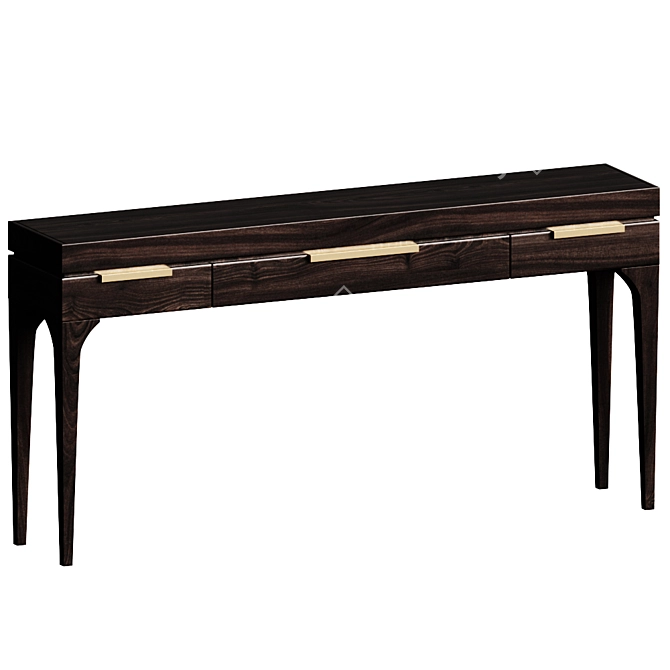 Bridge Console: 3-Drawer Elegance 3D model image 1