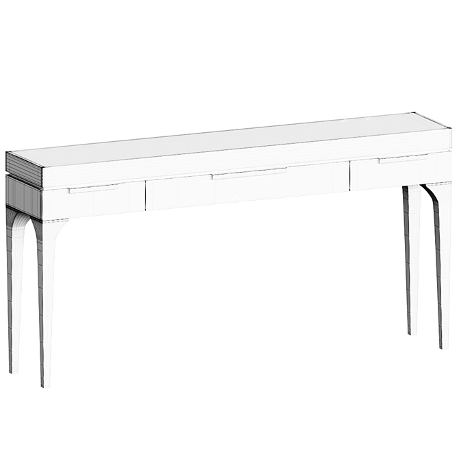 Bridge Console: 3-Drawer Elegance 3D model image 2