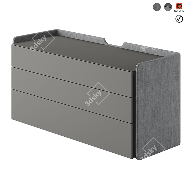 Pianca Chloe: Stylish Chest of Drawers 3D model image 1