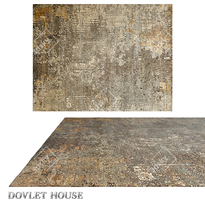 Dovlet House Silk Wool Carpet (Art 16148) 3D model image 1