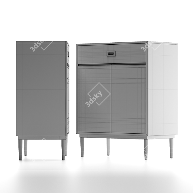 Karimoku 40Dx66Wx87H cm Cabinet 3D model image 6