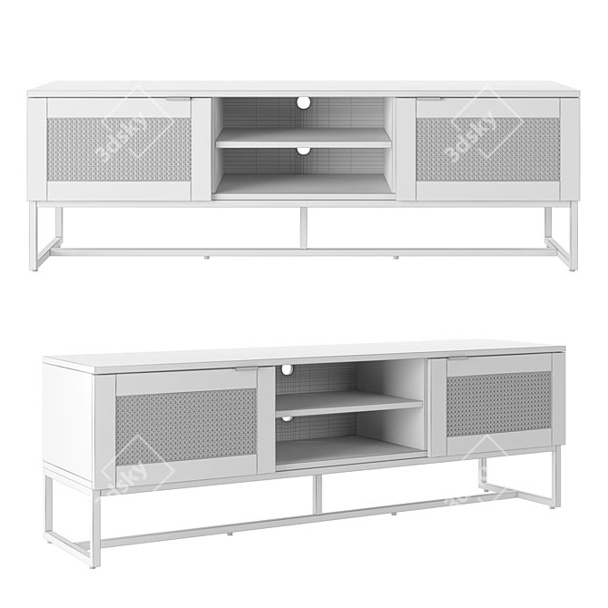 Modern Scandinavian TV Stand 3D model image 2