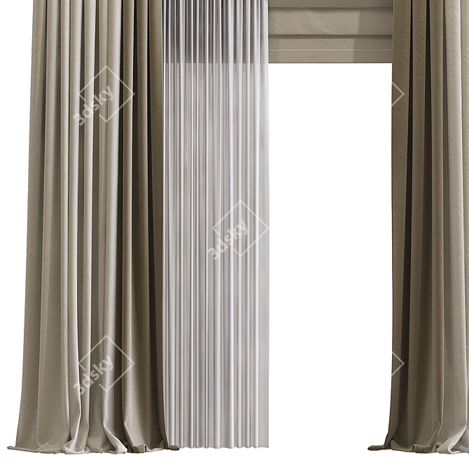 Elegant Drapery 936 3D model image 2