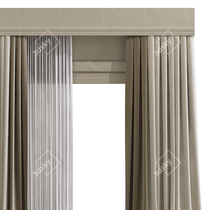 Elegant Drapery 936 3D model image 3