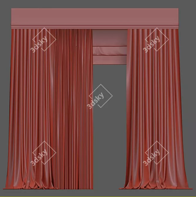 Elegant Drapery 936 3D model image 4