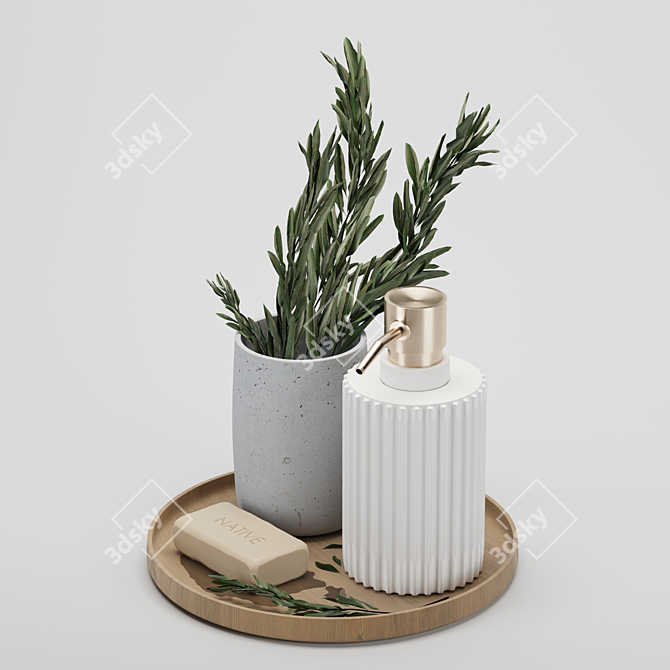 Premium Decorative Set: High Quality 3D Objects 3D model image 1