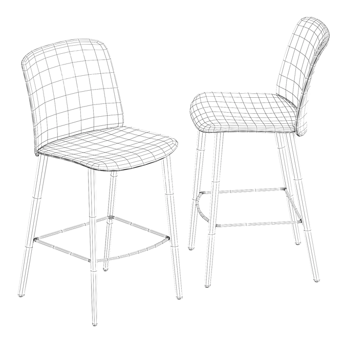 Mixu Barstool: Contemporary Elegance for Any Space 3D model image 1