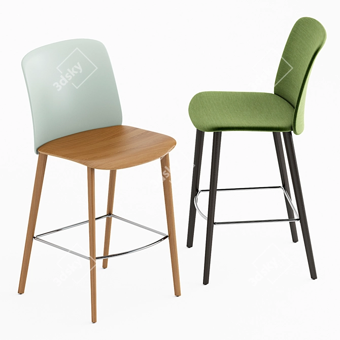 Mixu Barstool: Contemporary Elegance for Any Space 3D model image 2