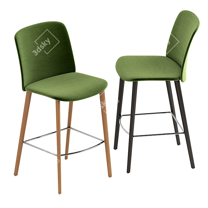 Mixu Barstool: Contemporary Elegance for Any Space 3D model image 4