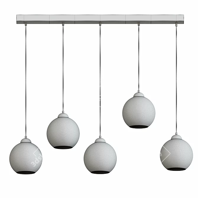 Vard Linear Pendant Light Set 3D model image 2