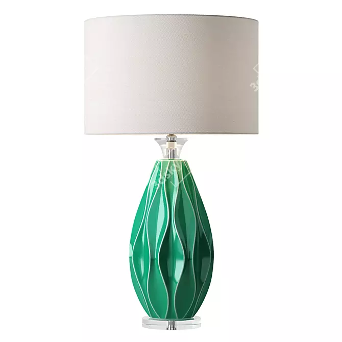 Elegant Ceramic Table Lamp 3D model image 4