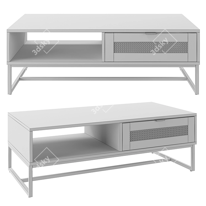 Nordic Chic Coffee Table 3D model image 2