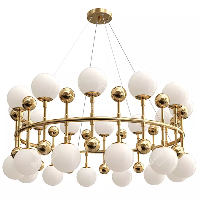 Milky Bubbles Chandelier 3D model image 1