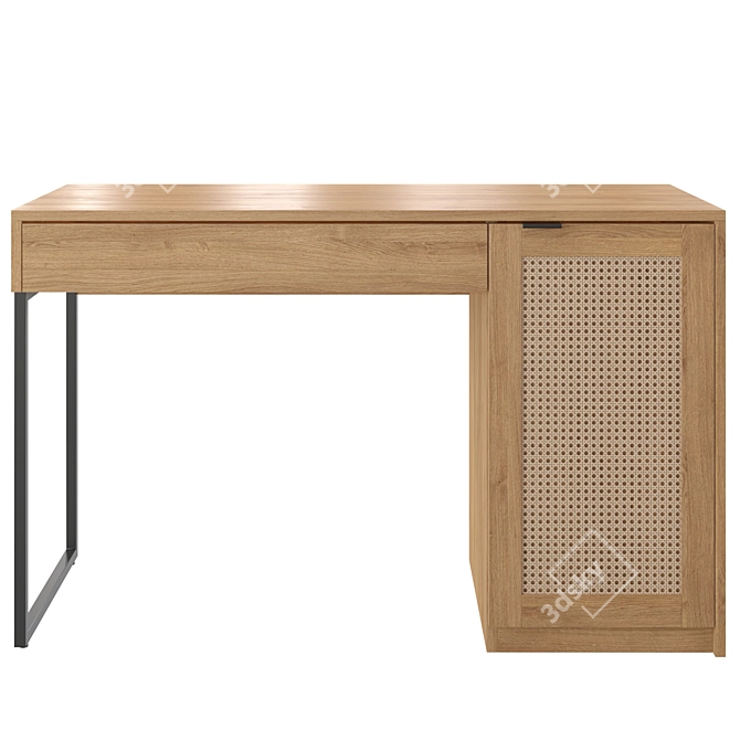 Elegant Scandinavian Desk 3D model image 2