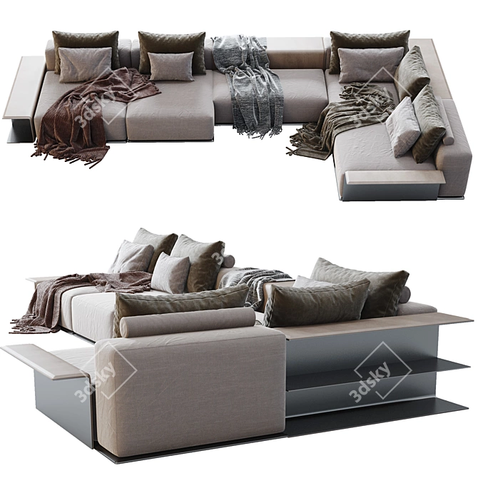 Modern Westside Sofa for Stylish Comfort 3D model image 2