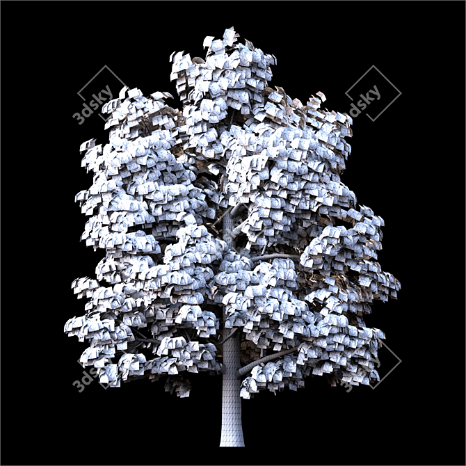 14m Exterior Landscape Tree 3D model image 4