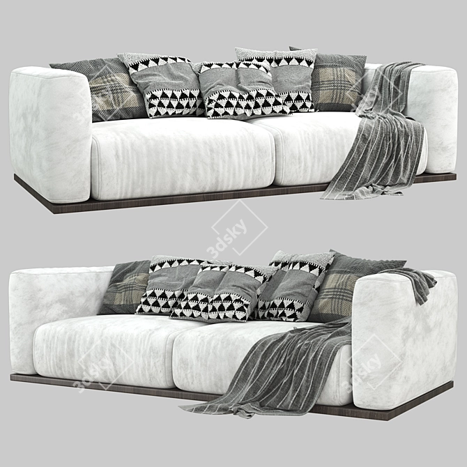 Modern Lario Flexform Double Sofa 3D model image 1