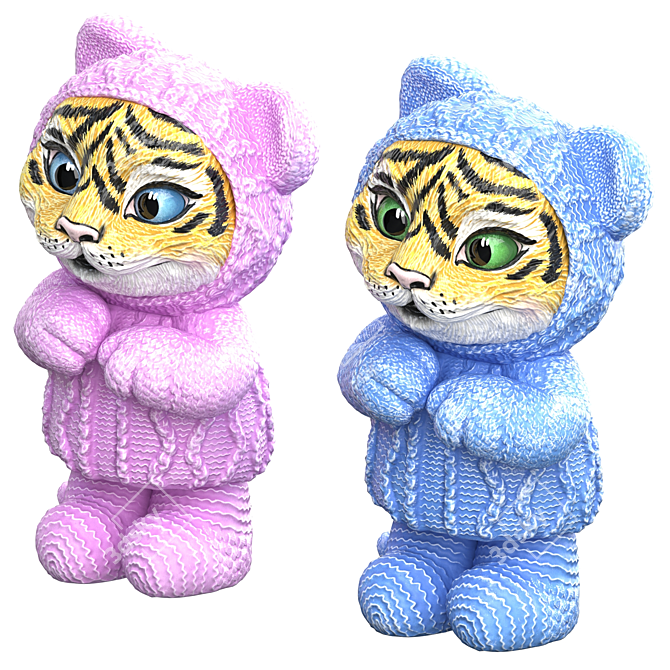 Roaring Tiger Cubs - 3D Model 3D model image 5