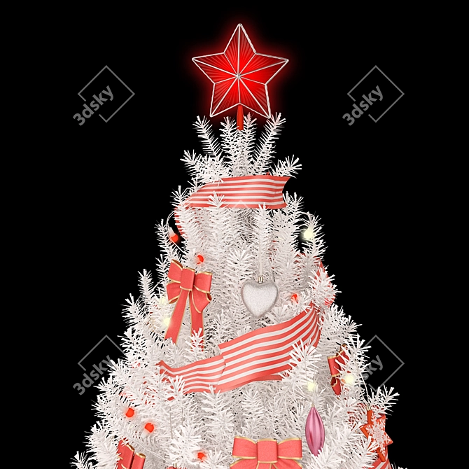 Frosty Christmas Tree Set 3D model image 3