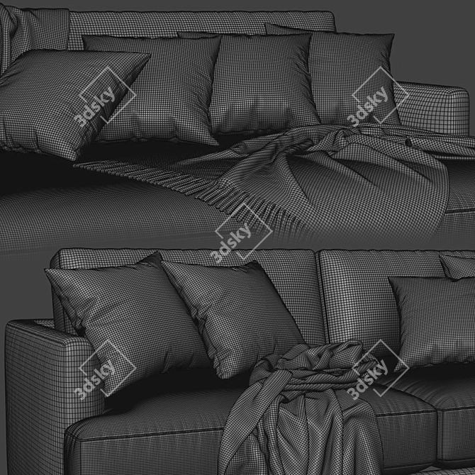 Modern West Elm Haven Double Wide Sofa 3D model image 5