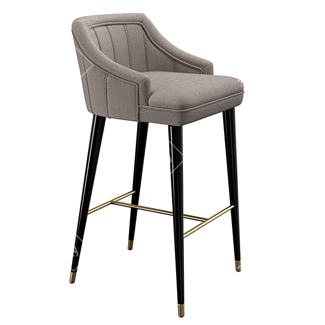 Elegant Cordoba Bar Stool 3D model image 1