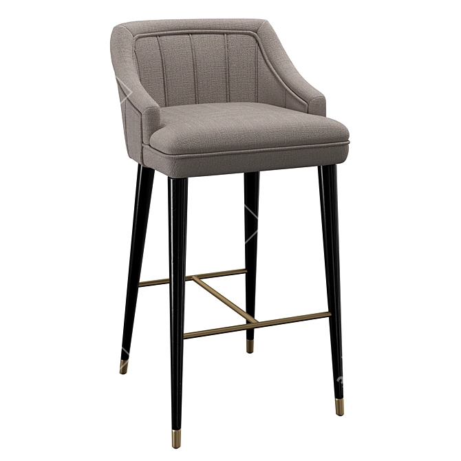 Elegant Cordoba Bar Stool 3D model image 2