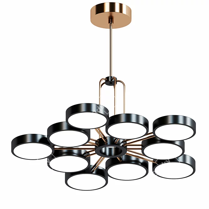 Elegant Abbott Chandelier: Studio Van den Akker 3D model image 1