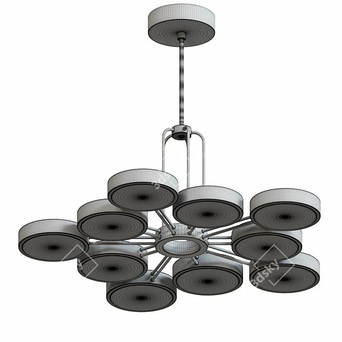 Elegant Abbott Chandelier: Studio Van den Akker 3D model image 2