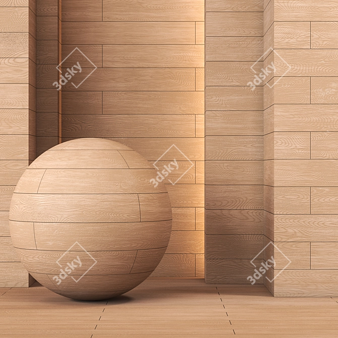 Seamless Parquet Texture 4k (2 Colors) 3D model image 1