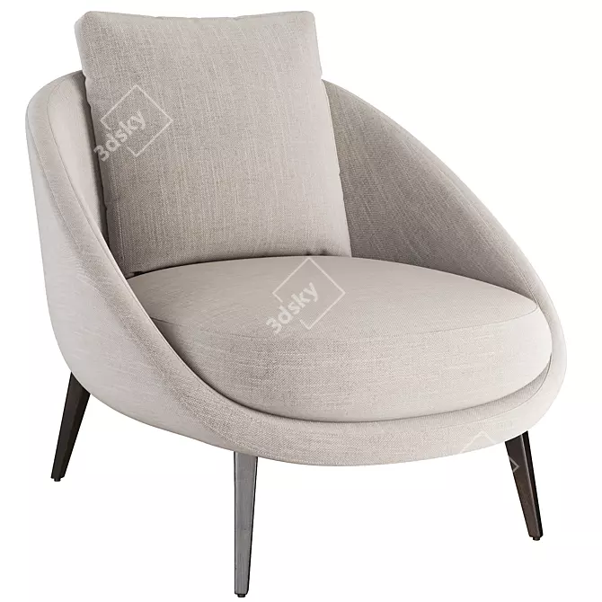 LIDO Fabric Chair: Modern Elegance for Your Home 3D model image 1