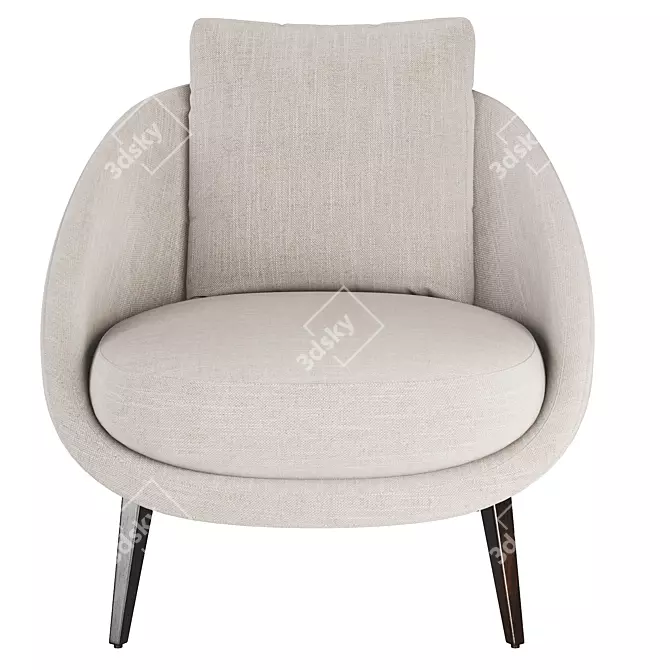 LIDO Fabric Chair: Modern Elegance for Your Home 3D model image 2