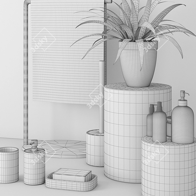 3ds Max 2015 + Vray/Corona: High-pol Bathroom Set 3D model image 4