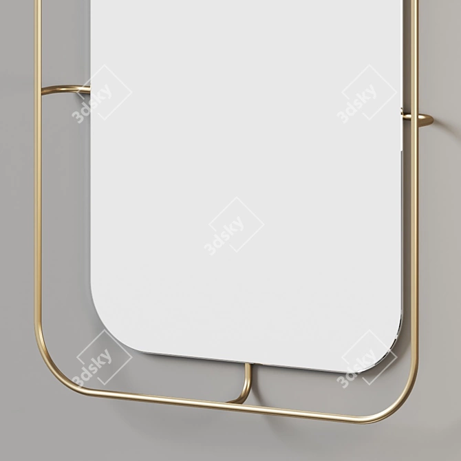 Sleek Wall Mirror by West Elm 3D model image 3