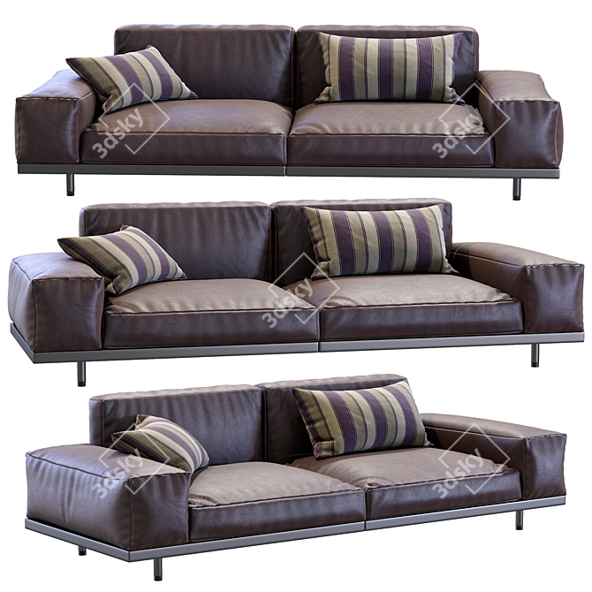 Contemporary Naviglio Sofa: Ultimate Comfort & Style 3D model image 1