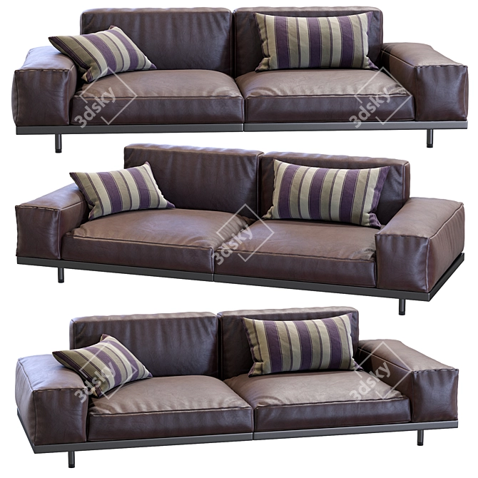 Contemporary Naviglio Sofa: Ultimate Comfort & Style 3D model image 3