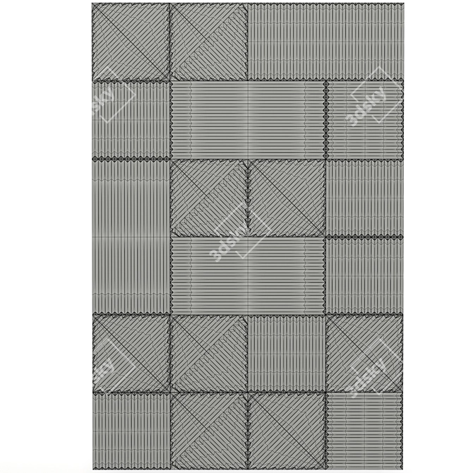 Renzo Grigio 3D Matte Porcelain Tile - Sleek and Modern Flooring Solution 3D model image 2