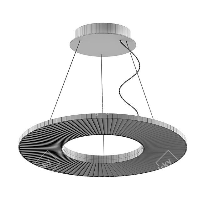 Iris H596 Pendant: Striking Minimalist Design 3D model image 2