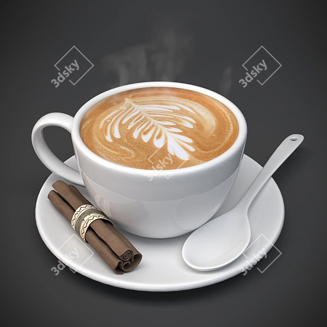 Steaming Cup of Joe 3D model image 2