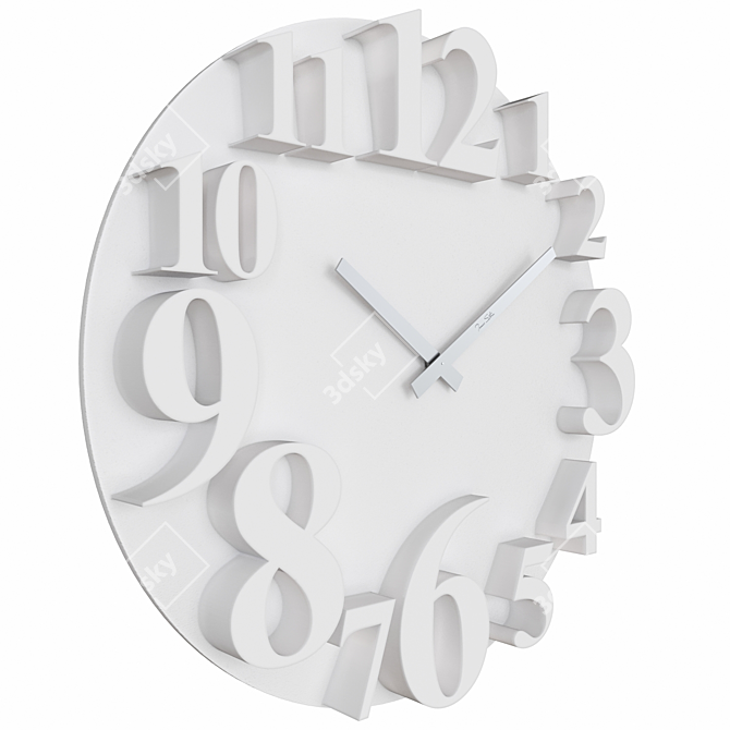 Tomas Stern 4022 Wall Clock: Elegant and Minimalistic 3D model image 2