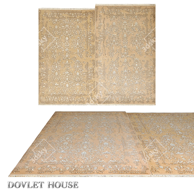 Luxury Silk and Wool Pair DOVLET HOUSE (Art 13124) 3D model image 1