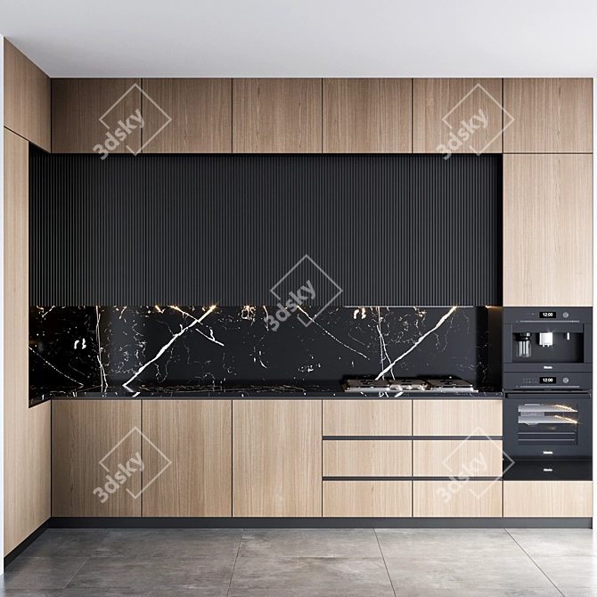 Designer Kitchen Set: Miele Appliance & Brizo Faucet 3D model image 1