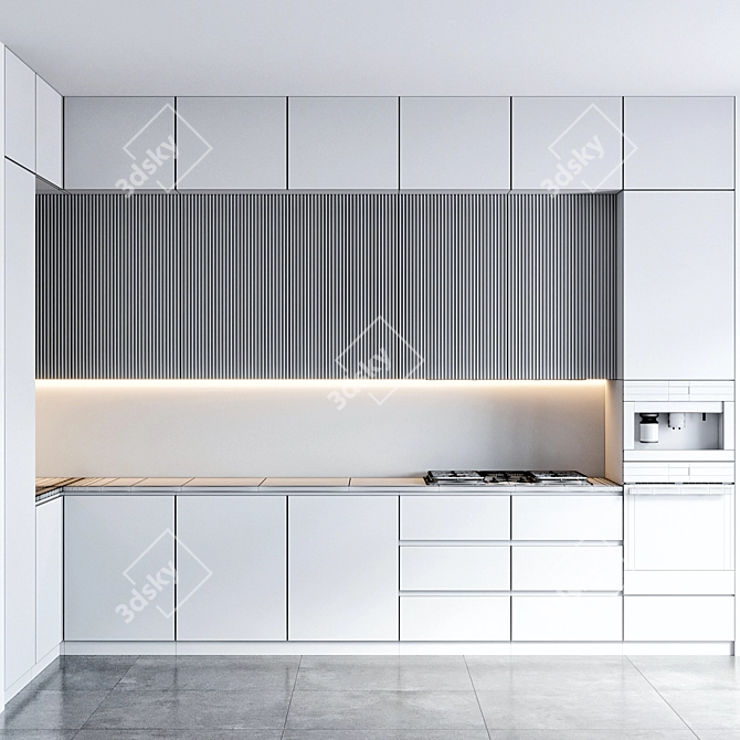 Designer Kitchen Set: Miele Appliance & Brizo Faucet 3D model image 6