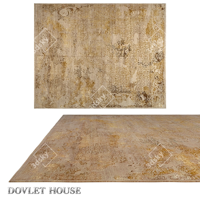 Illusion Velvet Carpet by DOVLET HOUSE 3D model image 1