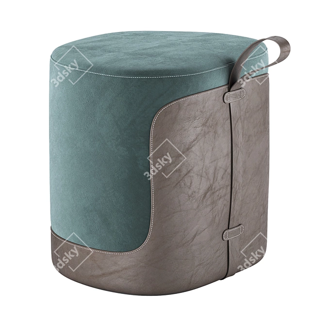 Sleek Modern Holger Stool 3D model image 1