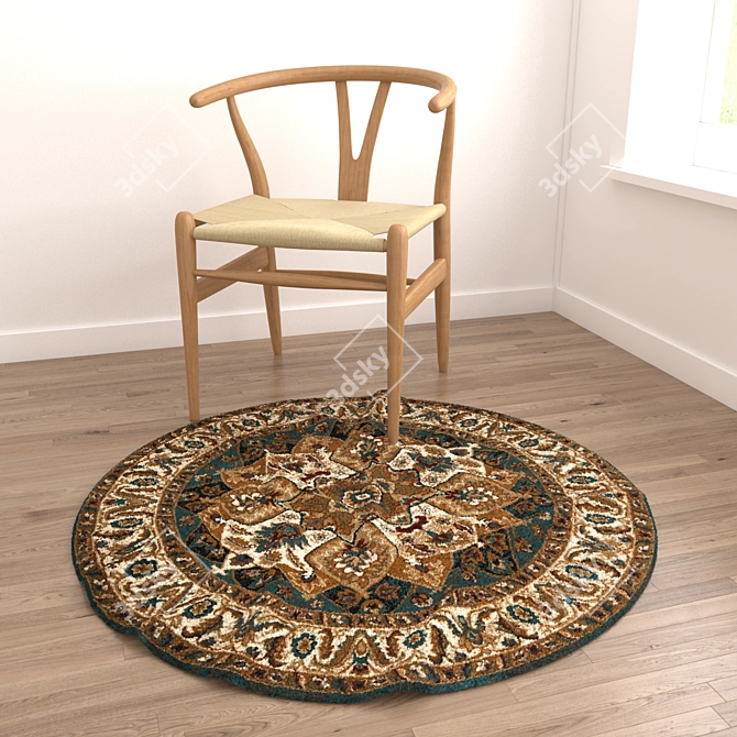 Versatile Rug Set with 8 Unique Designs 3D model image 2